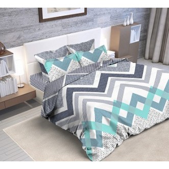 Постельное белье 2 спальное бязь Valtery Зигзаги