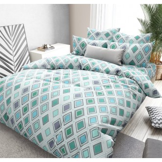 Постельное белье семейное бязь Valtery Ромбы