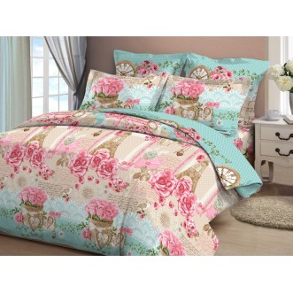 Постельное белье евро бязь Valtery Французский шик