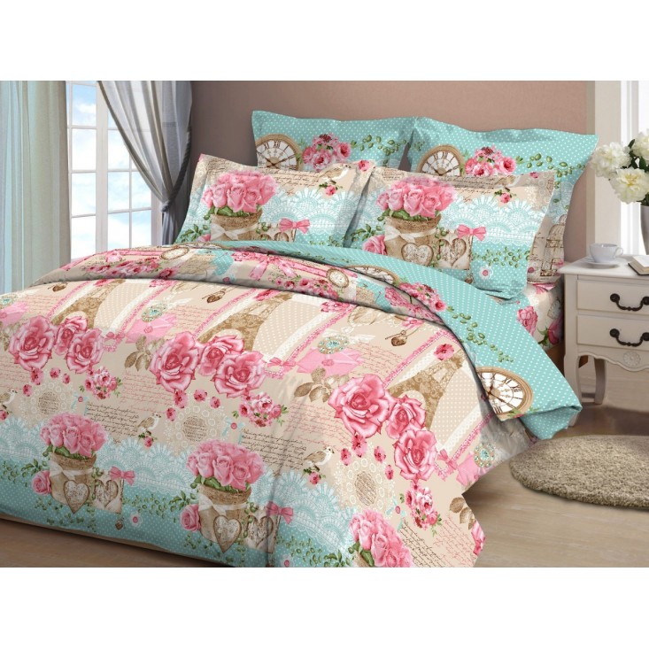 Постельное белье семейное бязь Valtery Французский шик