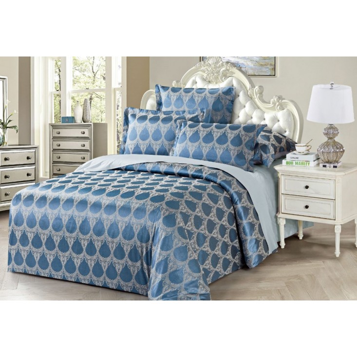 Постельное белье семейное сатин жаккард Вальтери JC-73