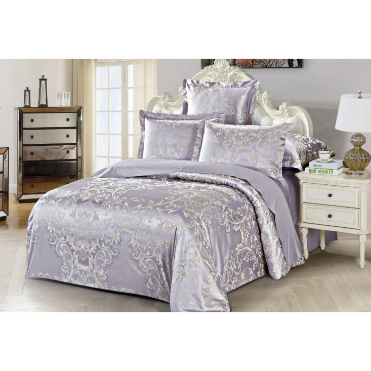 Постельное белье евро сатин жаккард Вальтери JC-71