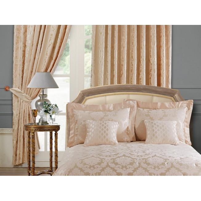 Комплект штор жаккард 270х275 с подхватами Asabella Персиковая фантазия