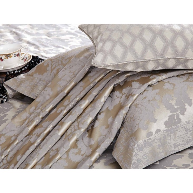 Комплект штор жаккард 270х275 с подхватами Asabella Какао с молоком