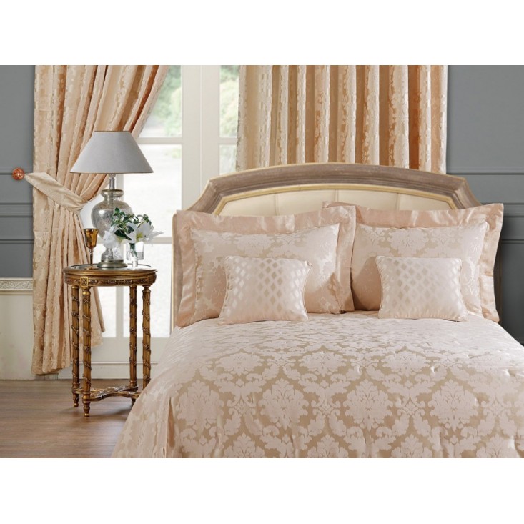 Покрывало Жаккард 260х260 с наволочками Asabella Персиковая фантазия