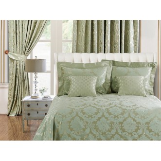 Покрывало Жаккард 260х260 с наволочками Asabella Фисташка