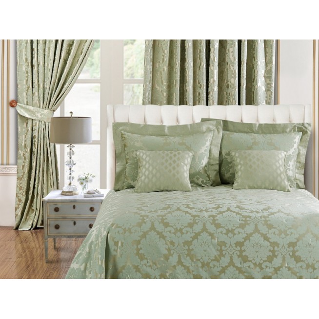 Покрывало Жаккард 260х260 с наволочками Asabella Фисташка