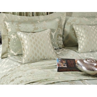 купить Покрывало Жаккард 260х260 с наволочками Asabella Фисташка