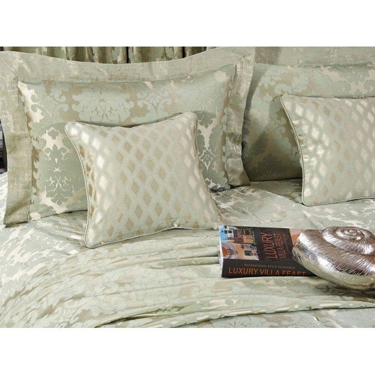 Покрывало Жаккард 260х260 с наволочками Asabella Фисташка