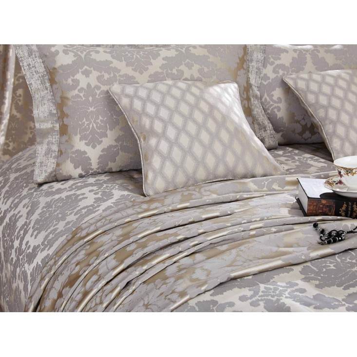 Покрывало Жаккард 240х260 с наволочками Asabella Какао с молоком