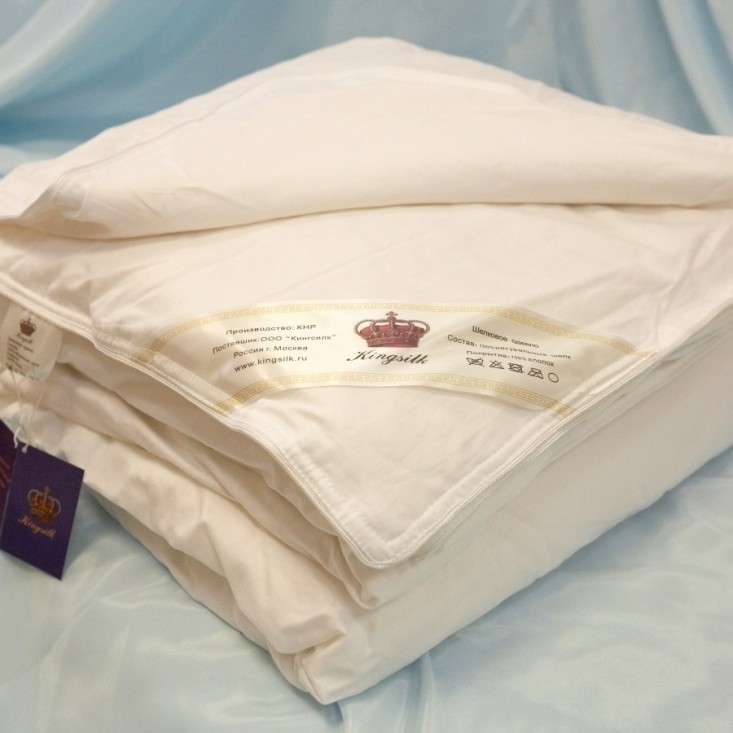 Одеяло шелковое 1,5 спальное 140х205 теплое KingSilk Elisabette Классик K-140-1,3