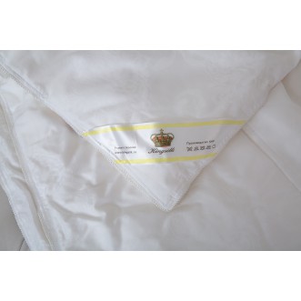 Одеяло шелковое 1,5 спальное 140х205 всесезонное KingSilk Elisabette Элит белое E-140-0,9-Bel