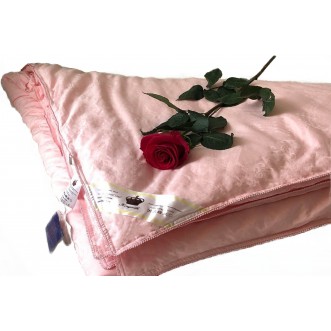 Одеяло шелковое 1,5 спальное 150х210 всесезонное KingSilk Elisabette Элит розовое E-150-1-Roz в магазине Люкс Постель