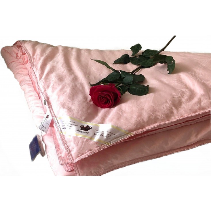 Одеяло шелковое евро макси 220х240 теплое KingSilk Elisabette Элит розовое E-220-2,2-Roz