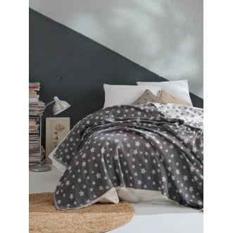 Покрывало хлопок 220х240 IRYA STAR PIQUE черное