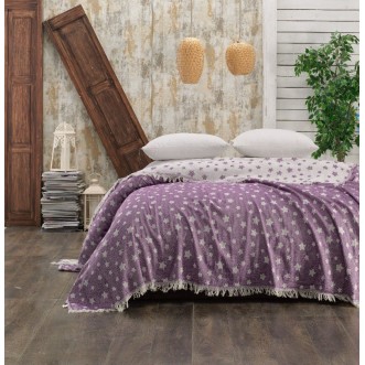 Покрывало хлопок 220х240 IRYA STAR PIQUE фиолетовое