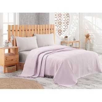 Покрывало хлопок 180х240 IRYA NICE BED SPREAD светло-фиолетовое