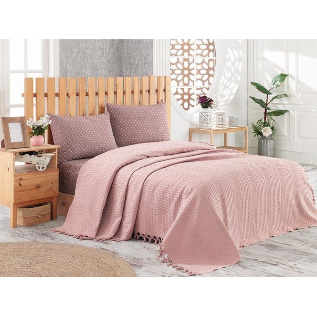 Покрывало хлопок 180х240 IRYA NICE BED SPREAD пудра