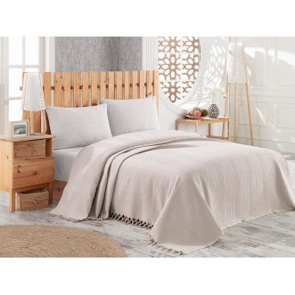 Покрывало хлопок 220х240 IRYA NICE BED SPREAD бежевый
