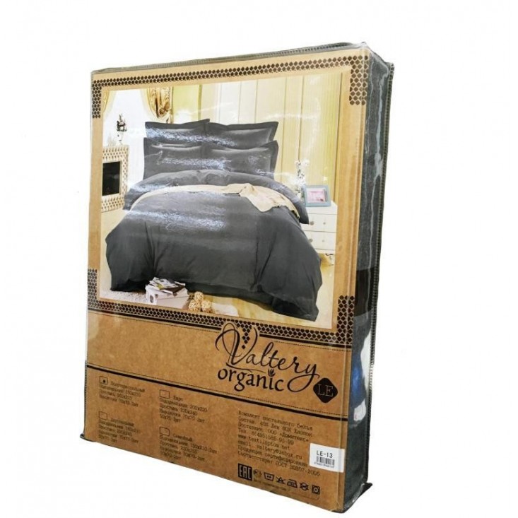 Постельное белье 1,5-спальное лен с хлопком Valtery Organic LE-10