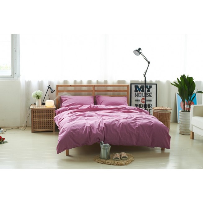 Постельное белье 2 спальное лен с хлопком Valtery Organic LE-06