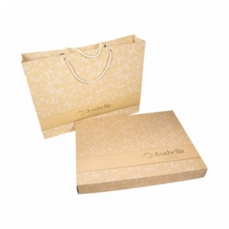 Постельное белье евро Жаккард Asabella Пудра фото