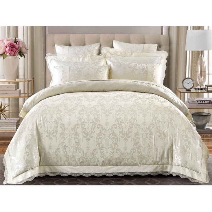 Постельное белье семейное Жаккард Asabella Шампань