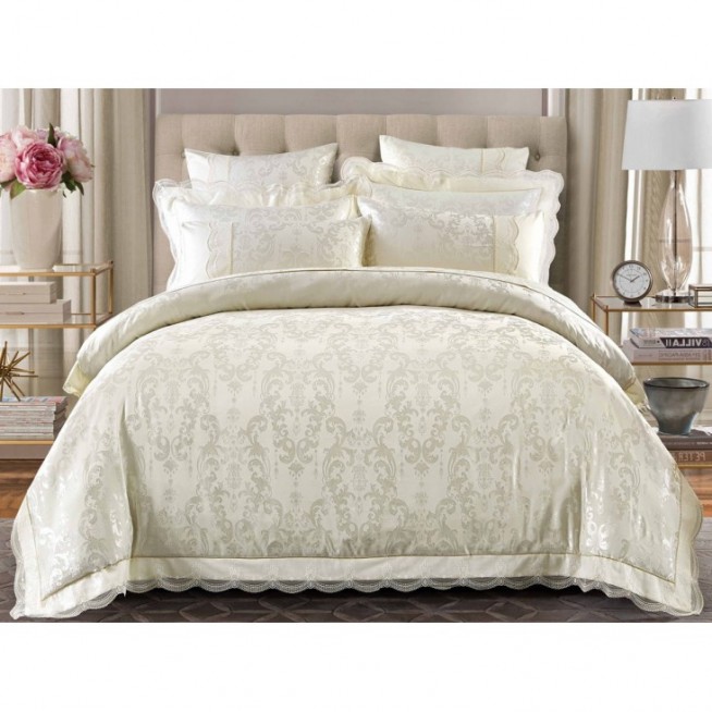 Постельное белье семейное Жаккард Asabella Шампань