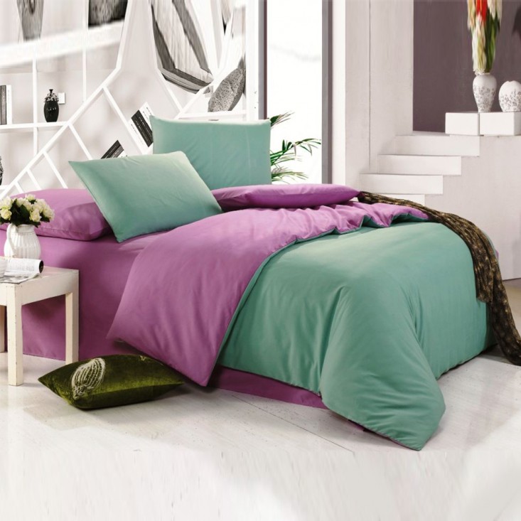 Постельное белье Однотонное семейное MO-20 Valtery