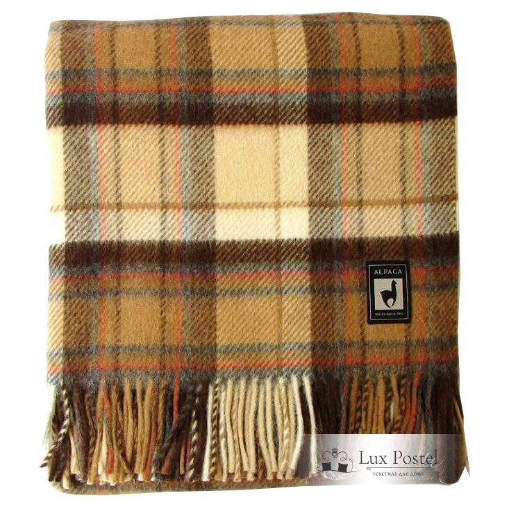 Шерстяной плед альпака меринос PP-38 Incalpaca