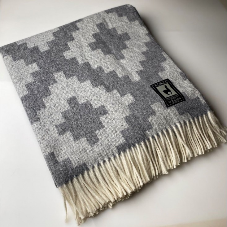 Шерстяной плед альпака меринос PP-73