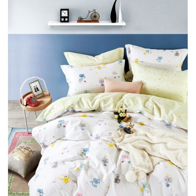 Купить постельное белье сатин AM04-18 евро Cristelle