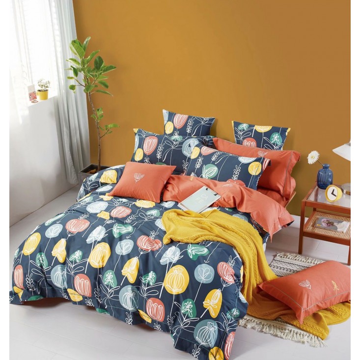 Купить постельное белье сатин AM04-13 евро Cristelle