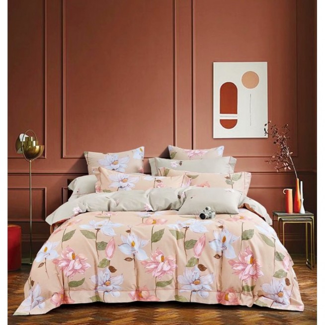 Купить постельное белье сатин AM04-08 евро Cristelle