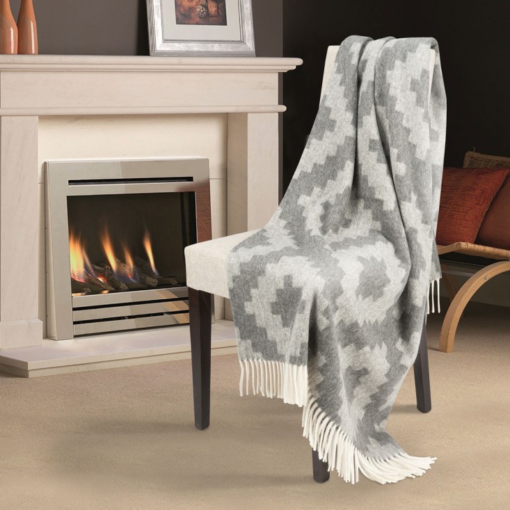 Шерстяной плед альпака меринос PP-73