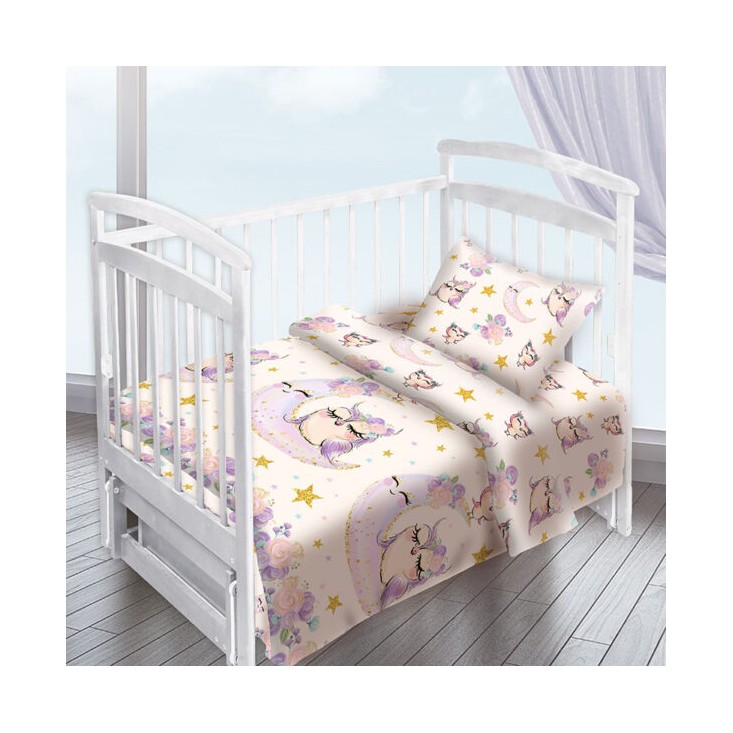 Постельное белье детское в кроватку поплин Вальтери Совы