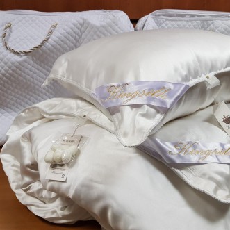 Одеяло шелковое евро 200х220 всесезонное KingSilk Luxury