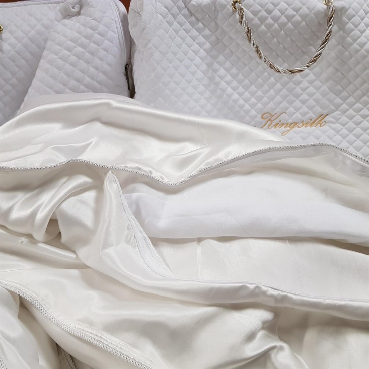 Одеяло шелковое евро 200х220 всесезонное KingSilk Luxury