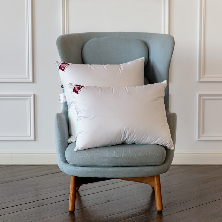 Подушка пуховая 70х70 с внутренним ядром Aloe Vera Down German Grass