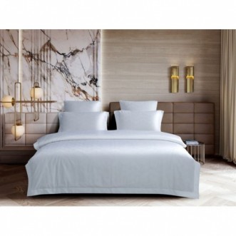 Постельное белье 1,5 спальное жаккард Asabella Белое золото