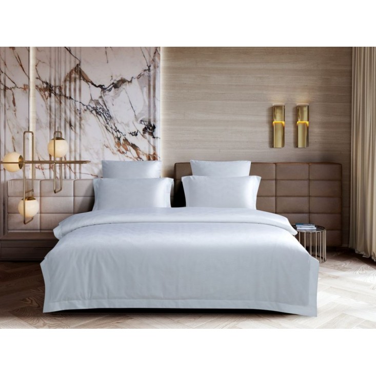 Постельное белье евро жаккард Asabella Белое золото