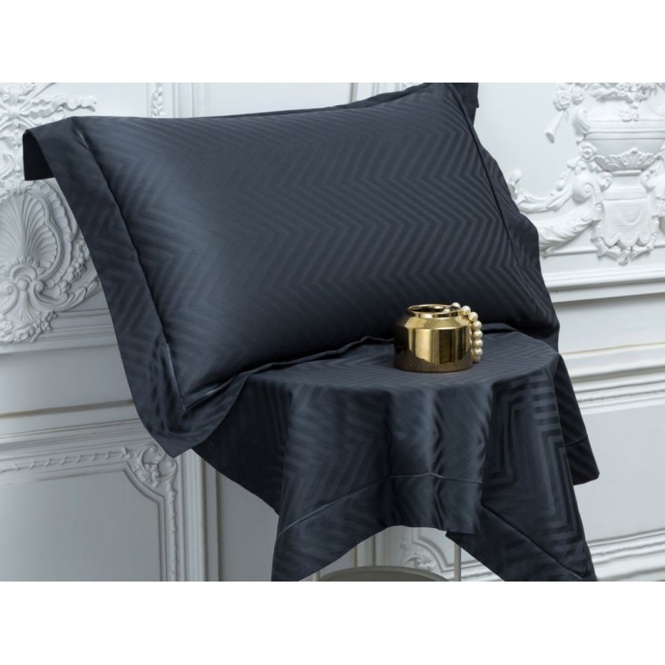 Постельное белье евро жаккард Asabella Черное золото