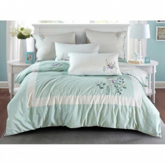 Постельное белье евро Твил Asabella Мята