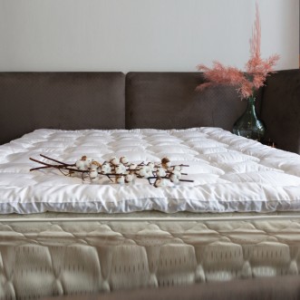 Наматрасник топпер 200х200 всесезонный с бортом German Grass Topper Cotton Grass