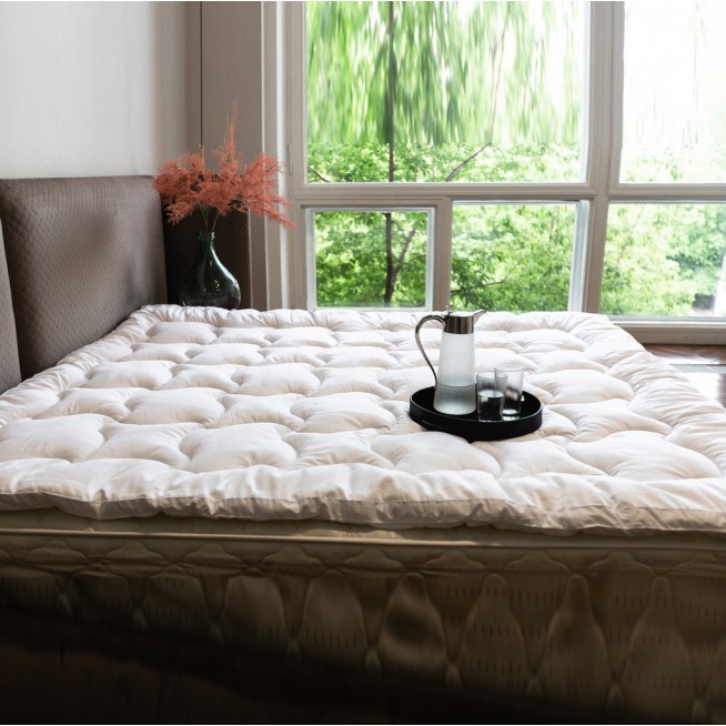 Наматрасник топпер 200х200 всесезонный с бортом German Grass Topper Cotton Grass