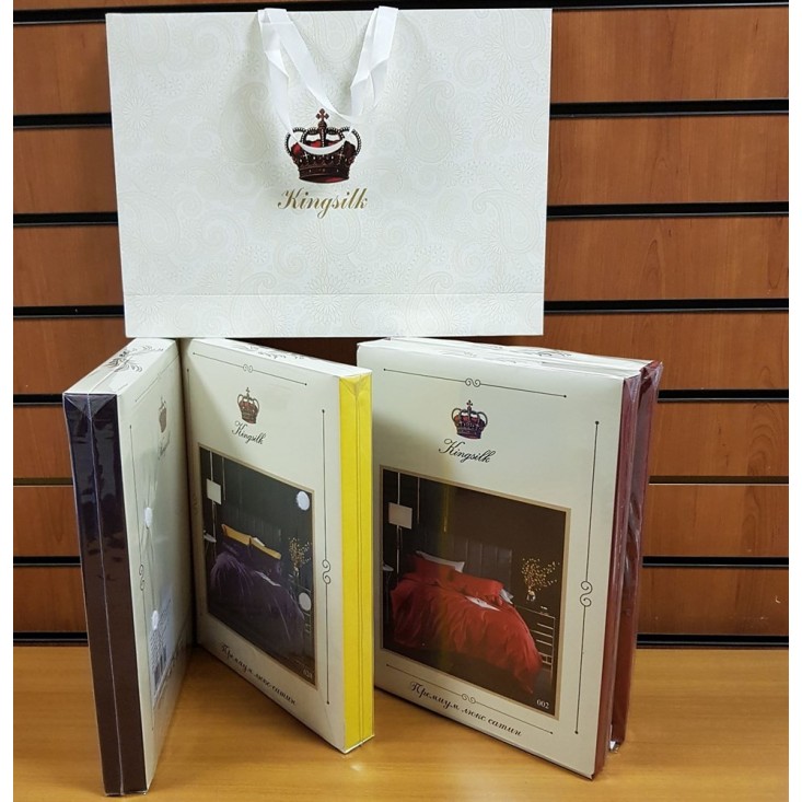 Постельное белье евро макси египетский хлопок King Silk какао