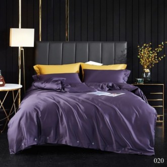 Постельное белье евро макси египетский хлопок King Silk фиолетовое