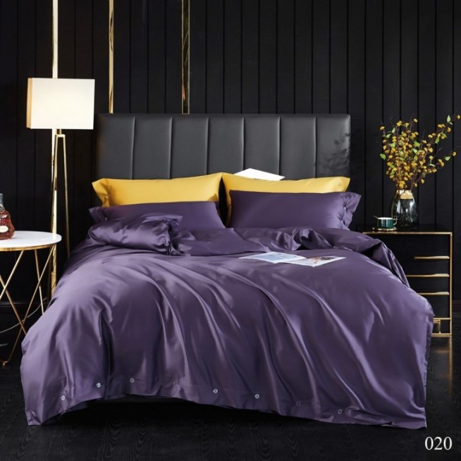 Постельное белье евро макси египетский хлопок King Silk фиолетовое