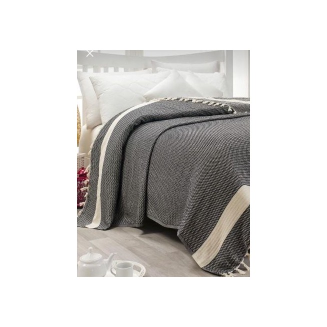 Покрывало хлопок 200х220 IRYA ALISA черное