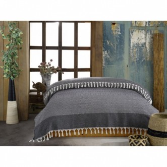 Покрывало хлопок 200х220 IRYA MODERN черное